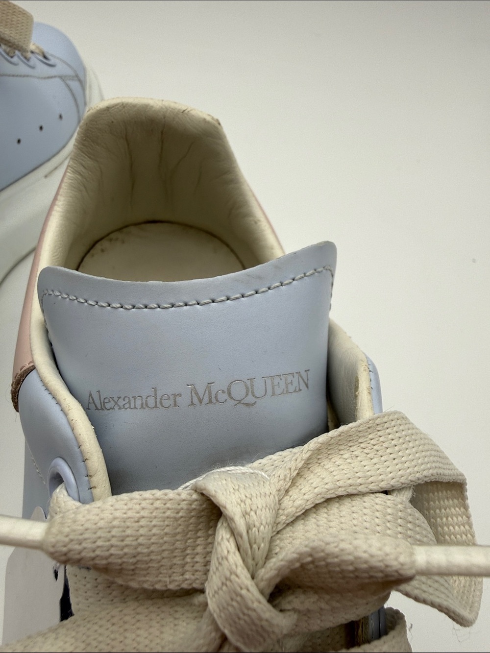 Bundle of Alexander McQueen Pastel Blue Sneakers with Pink Heel Tab and Converse - Picture 5 of 16